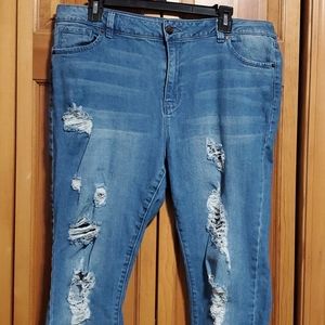 Distressed jeans